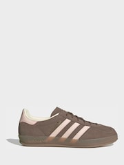 adidas Originals Brown Gazelle Indoor Trainers - Image 1 of 10