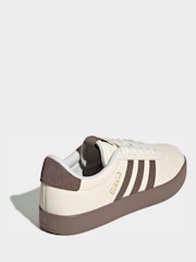 adidas White/Brown VL Court 3.0 Trainers - Image 4 of 9