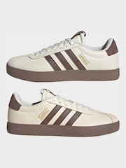 adidas White/Brown VL Court 3.0 Trainers - Image 5 of 9