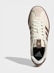 adidas White/Brown VL Court 3.0 Trainers - Image 6 of 9