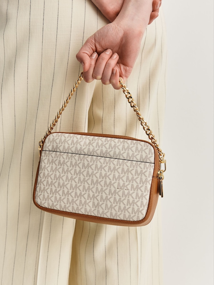 Michael Kors Vanilla/Acorn Bryant Chain Camera Cross-Body Bag - Image 6 of 6