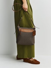 Michael Kors Brown/Acorn Jet Set Travel Large Crossbody Bag - Image 3 of 4