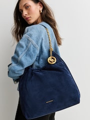 Michael Kors Blue Indie Large Cinch Conv Messenger Bag - Image 3 of 4
