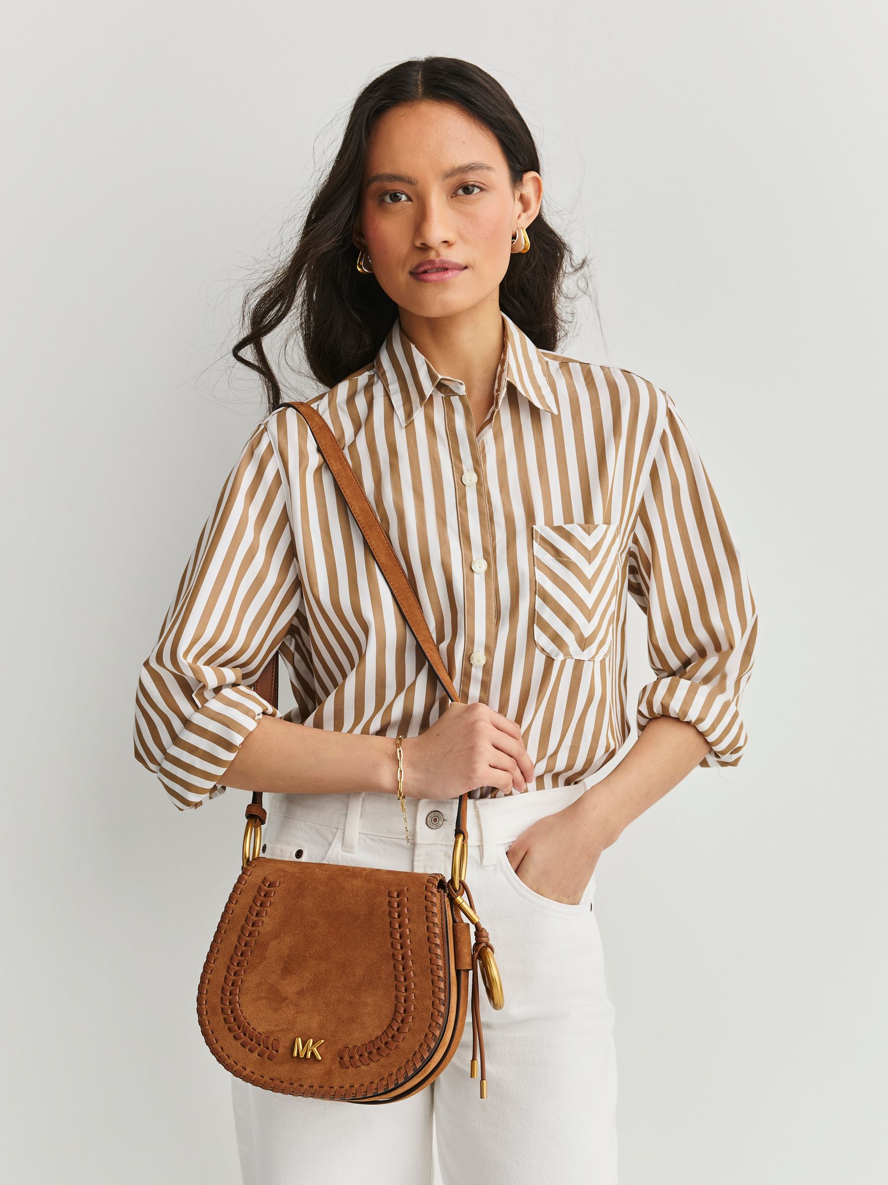 Buy Michael Kors Luggage Josie Medium Saddle Flap Messenger Bag