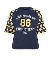 Yours Curve Limited 86 Sport Star Raglan Top - Image 5 de 5