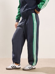 PixieGirl Petite Blue 2 Stripe Shell Suit Cuffed Joggers - Image 2 of 5