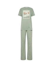 Long Tall Sally Light Green Short Sleeve Wide Leg Pyjamas Set - Image 5 of 5