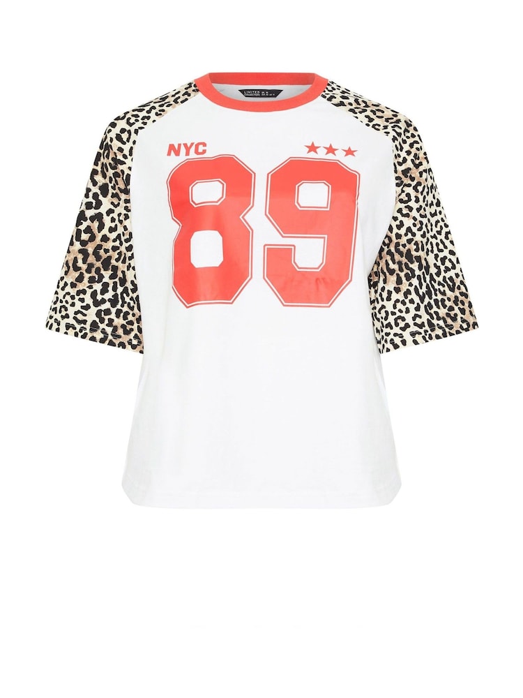 Yours Curve Limited 89 Sport Raglan Top Leopard Sleeveless Top - Imagen 5 de 5