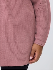 Yours Curve Pink Essential Knitted Cardigan - Image 5 of 5