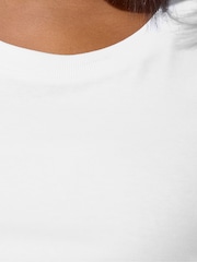 Yours Curve White Limited Long Sleeve Plain T-Shirt - Image 4 of 5