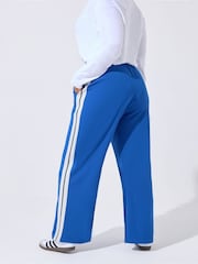 Yours Curve Blue Limited Stripe Sporty Jogger - Image 3 of 5