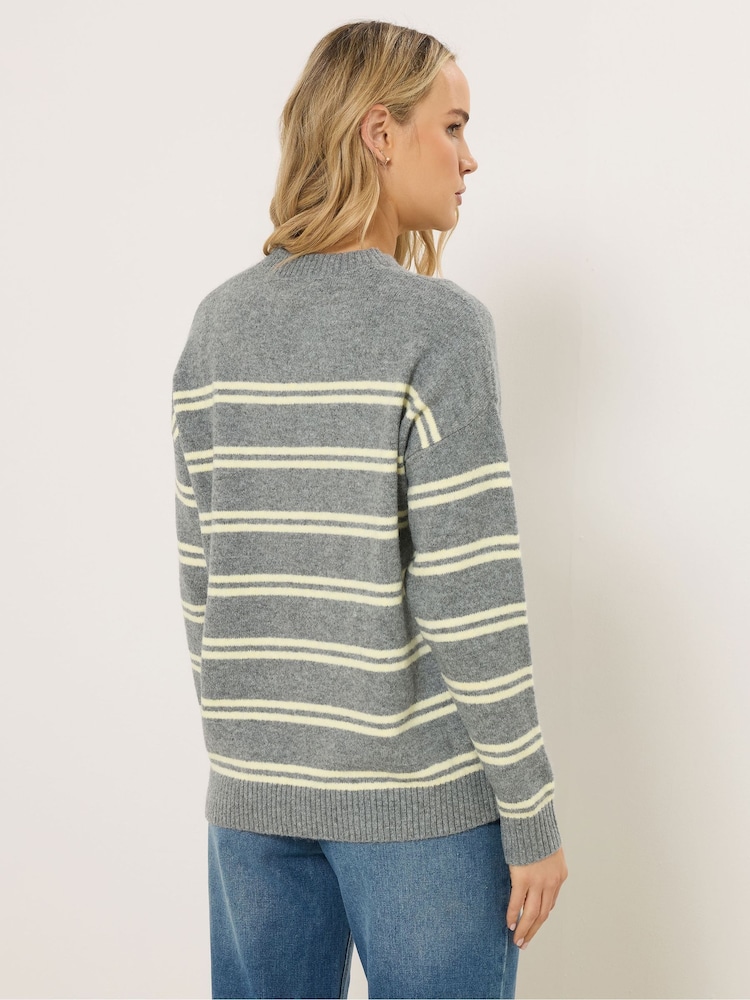 אפור - סוודר עם פסים של Long Tall Sally - תמונה 2 מתוך 5 אפור - סוודר עם פסים של Long Tall Sally - תמונה 2 מתוך 5