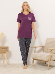 Long Tall Sally Red Short Sleeve Cuffed Pyjamas Set - Image 2 of 6