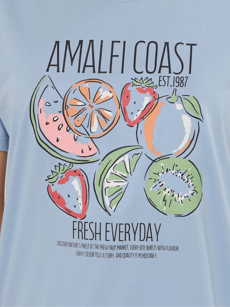 Long Tall Sally Dark Blue Short Sleeve Cuffed Pyjamas Set - Image 5 of 5 Long Tall Sally Dark Blue Short Sleeve Cuffed Pyjamas Set - Image 5 of 5