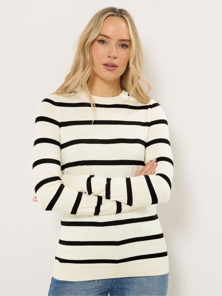 שמנת - סוודר עם פסים של Long Tall Sally - תמונה 1 מתוך 5 שמנת - סוודר עם פסים של Long Tall Sally - תמונה 1 מתוך 5