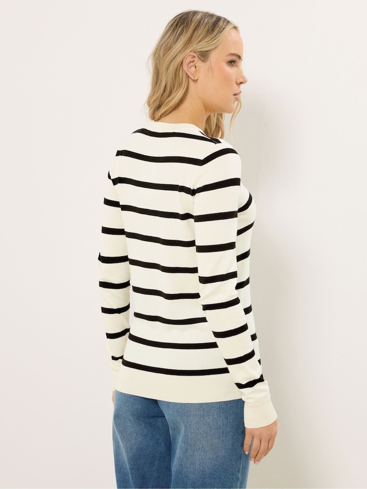 שמנת - סוודר עם פסים של Long Tall Sally - תמונה 2 מתוך 5 שמנת - סוודר עם פסים של Long Tall Sally - תמונה 2 מתוך 5