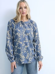 Long Tall Sally Cream Floral Placket Raglan Blouse - Image 2 of 3