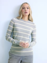 כחול  - סוודר עם פסים של Long Tall Sally - תמונה 4 מתוך 6