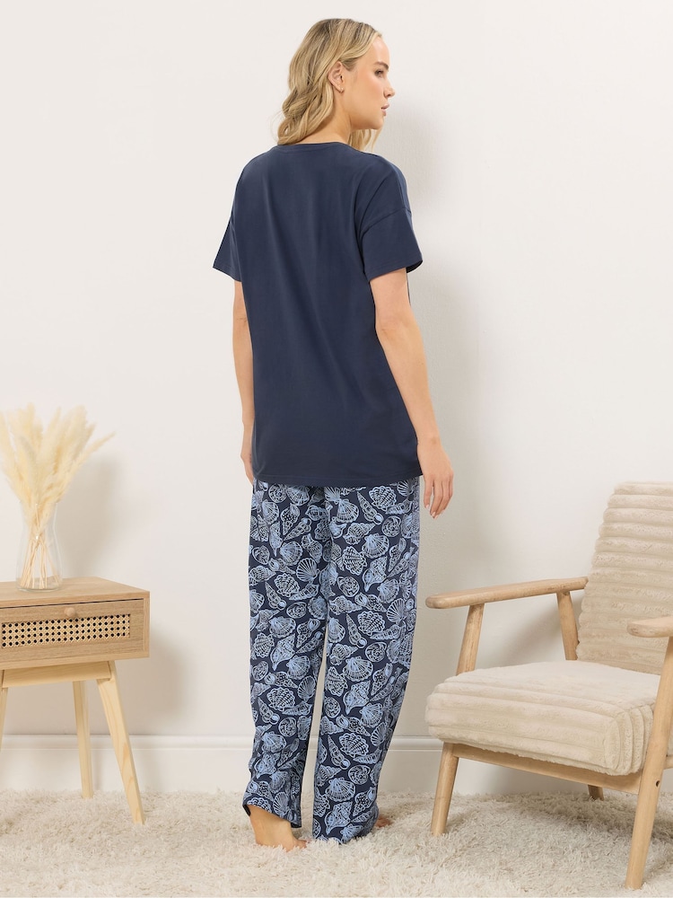 תכול - Long Tall Sally סט פיג'מה בגזרה רחבה עם שרוולים קצרים - תמונה 2 מתוך 5 תכול - Long Tall Sally סט פיג'מה בגזרה רחבה עם שרוולים קצרים - תמונה 2 מתוך 5