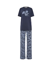 Long Tall Sally Light Blue Short Sleeve Wide Leg Pyjamas Set - Image 5 of 5