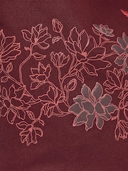 adidas Originals Maroon Red Floral Lace Cotton Tote Bag - Image 4 of 4