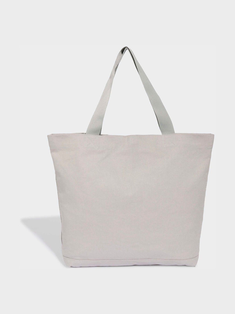 adidas Originals Grey Floral Lace Cotton Tote Bag - Image 2 of 6