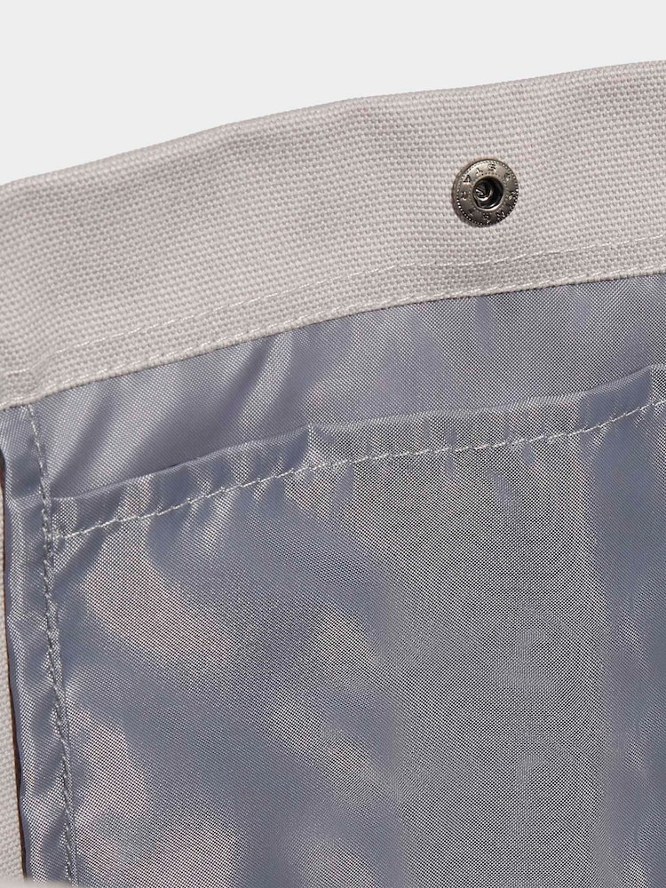adidas Originals Grey Floral Lace Cotton Tote Bag - Image 6 of 6