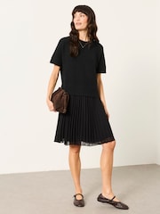 FatFace Susie Black 2in1 Midi Dress - Image 1 of 6