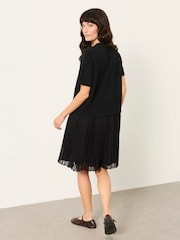 FatFace Susie Black 2in1 Midi Dress - Image 2 of 6