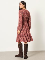 Dark Purple Marble - FatFace Jacquard Mini Dress - სურათი 2 5-დან