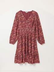Dark Purple Marble - FatFace Jacquard Mini Dress - სურათი 5 5-დან