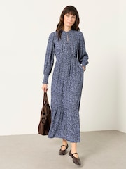 Blue 2 Tone Floral - FatFace Sparkle Maxi Dress - Bild 1 von 6