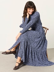 Blue 2 Tone Floral - FatFace Sparkle Maxi Dress - Bild 5 von 6