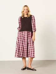 FatFace Midi Dress with Knitted Tank - Imagen 2 de 8