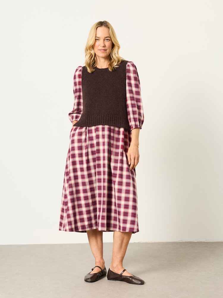 FatFace Midi Dress with Knitted Tank - Imagen 2 de 8 FatFace Midi Dress with Knitted Tank - Imagen 2 de 8
