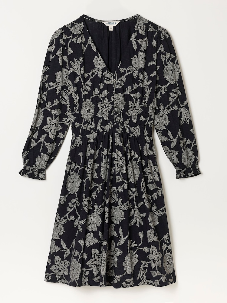 FatFace Nora Black Dot Floral Jersey Dress - Image 6 of 6 FatFace Nora Black Dot Floral Jersey Dress - Image 6 of 6