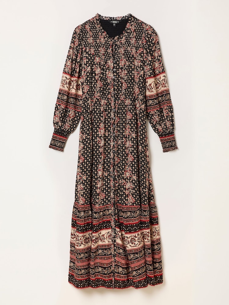 FatFace Isabella Black/Red Floral Maxi Dress - Image 5 of 5 FatFace Isabella Black/Red Floral Maxi Dress - Image 5 of 5
