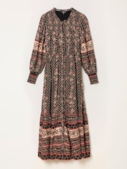 Schwarz/Blumenmuster - FatFace Sparkle Maxi Dress - Bild 6 von 6