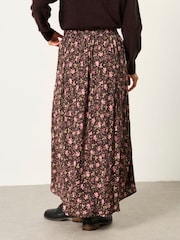 FatFace Sadie Brown Winter Floral Midi Skirt - Image 2 of 6