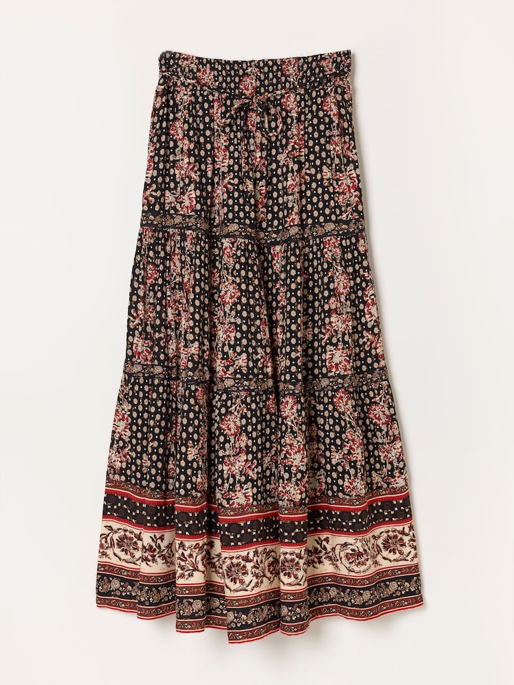 FatFace Jayla Black Linear Sketch Floral Maxi Skirt - Image 6 of 6 FatFace Jayla Black Linear Sketch Floral Maxi Skirt - Image 6 of 6