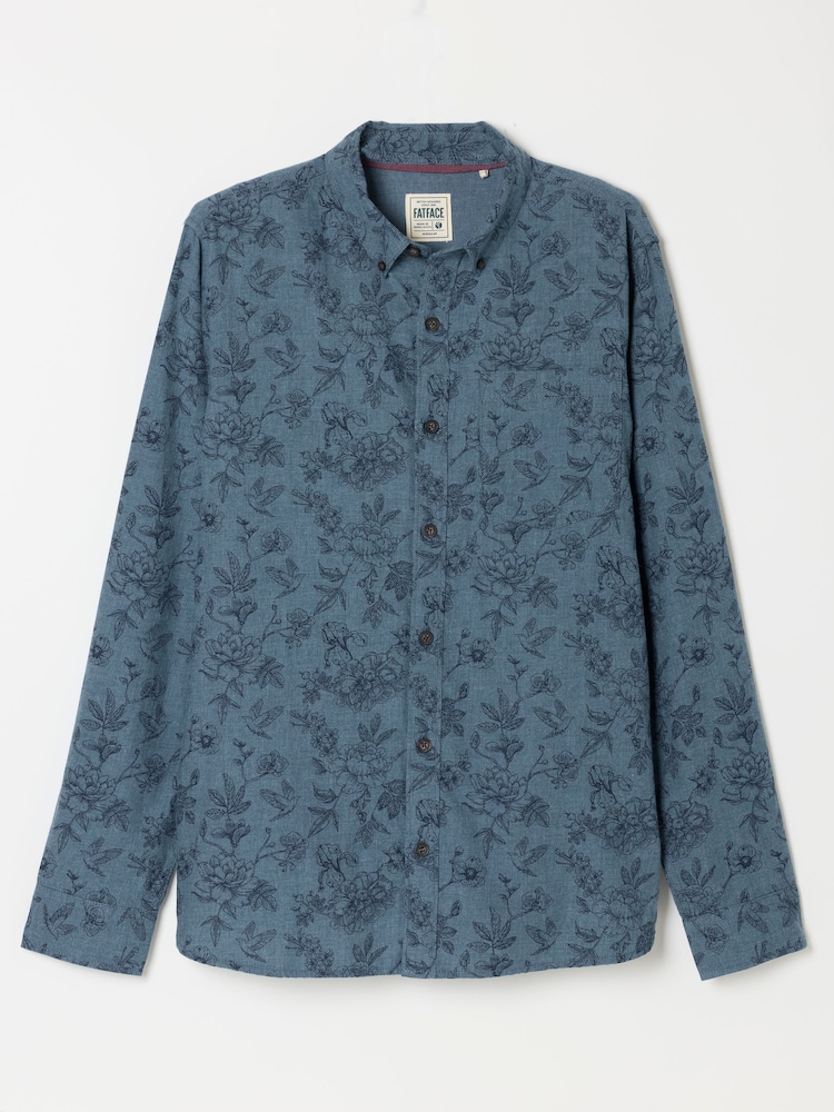 FatFace Long Sleeve Botanic Print Shirt - Billede 6 af 6