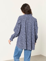 FatFace Eddie Blue 2 Tone Floral Tunic - Image 2 of 5