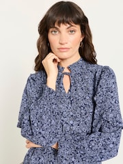 FatFace Eddie Blue 2 Tone Floral Tunic - Image 4 of 5