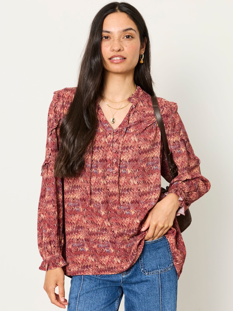 FatFace Eddie Dark Purple Marble Tunic - Image 1 of 6 FatFace Eddie Dark Purple Marble Tunic - Image 1 of 6