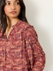 FatFace Eddie Dark Purple Marble Tunic - Image 3 of 6