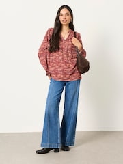 FatFace Eddie Dark Purple Marble Tunic - Image 4 of 6