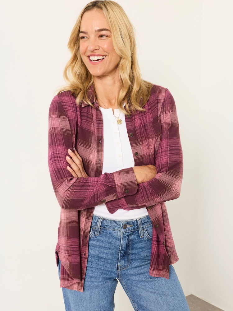FatFace Olivia Pink Check Shirt - Image 1 of 6