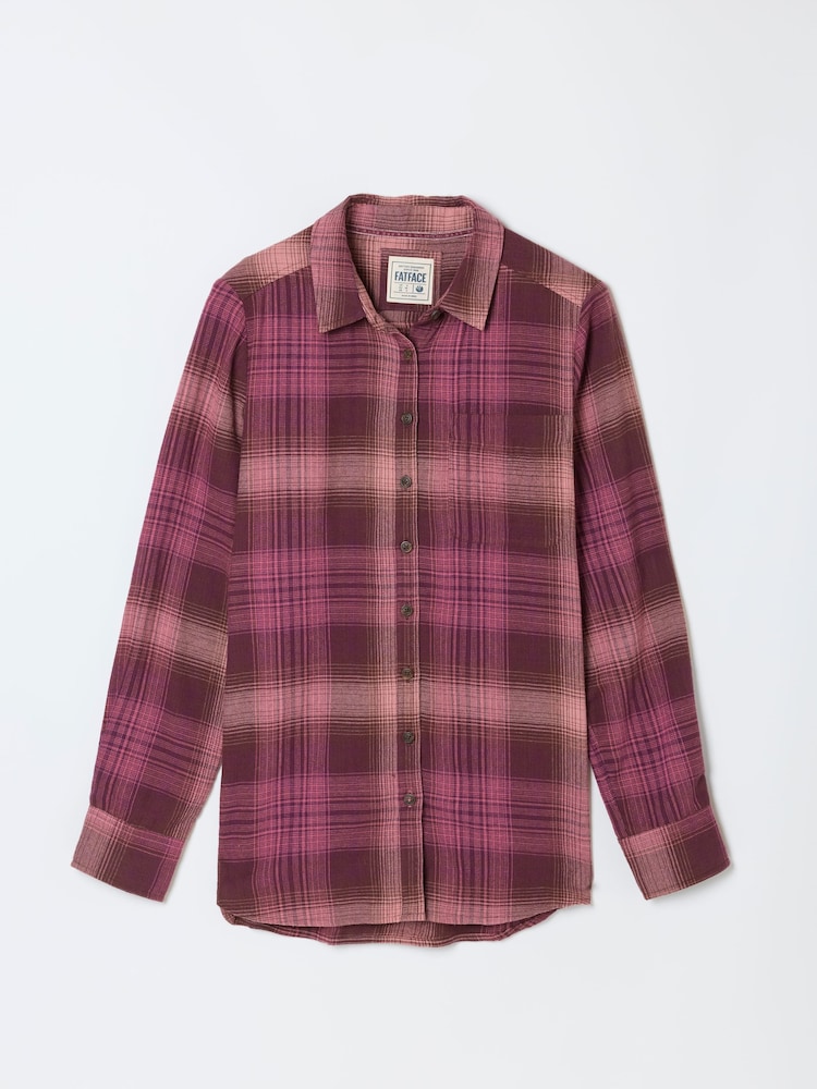 FatFace Olivia Pink Check Shirt - Image 6 of 6