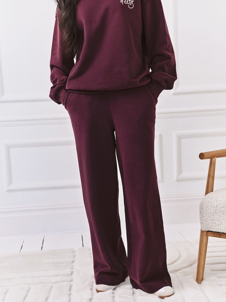 Chelsea Peers Red Cotton Joggers - Image 2 of 6