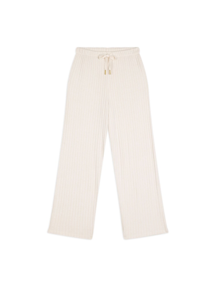 Chelsea Peers Natural Ribbed Knit Joggers - Image 5 of 5